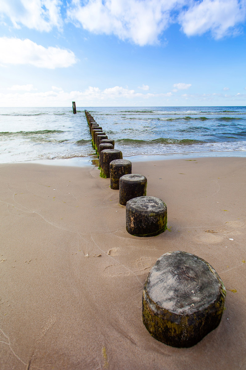 Buhnen am Ostseestrand