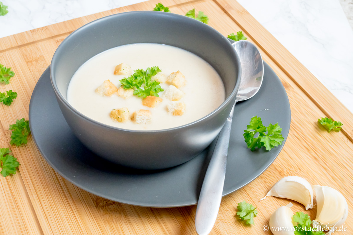 Knoblaubcremesuppe Suppenzeit Winter