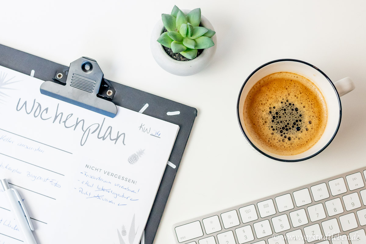 Wochenplan zum Ausdrucken Zeitmanagement einfach