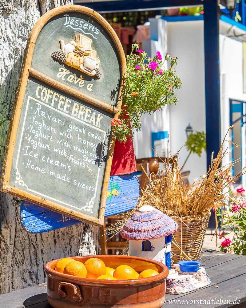 Urlaub auf kos Ausflug zum Bergdorf Zia Coffee Break