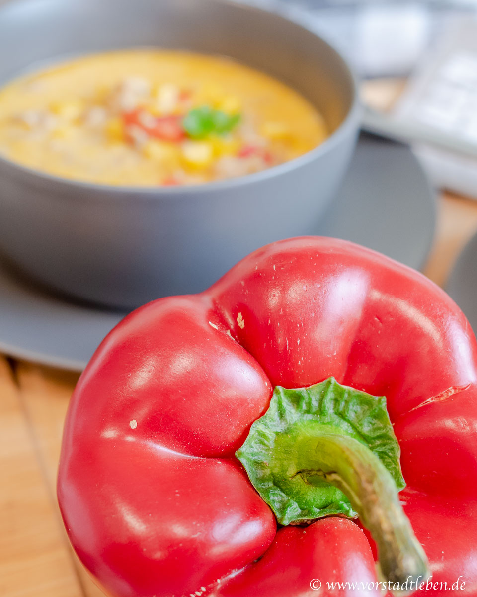 maissuppe mit Paprika rezept Feierabendküche