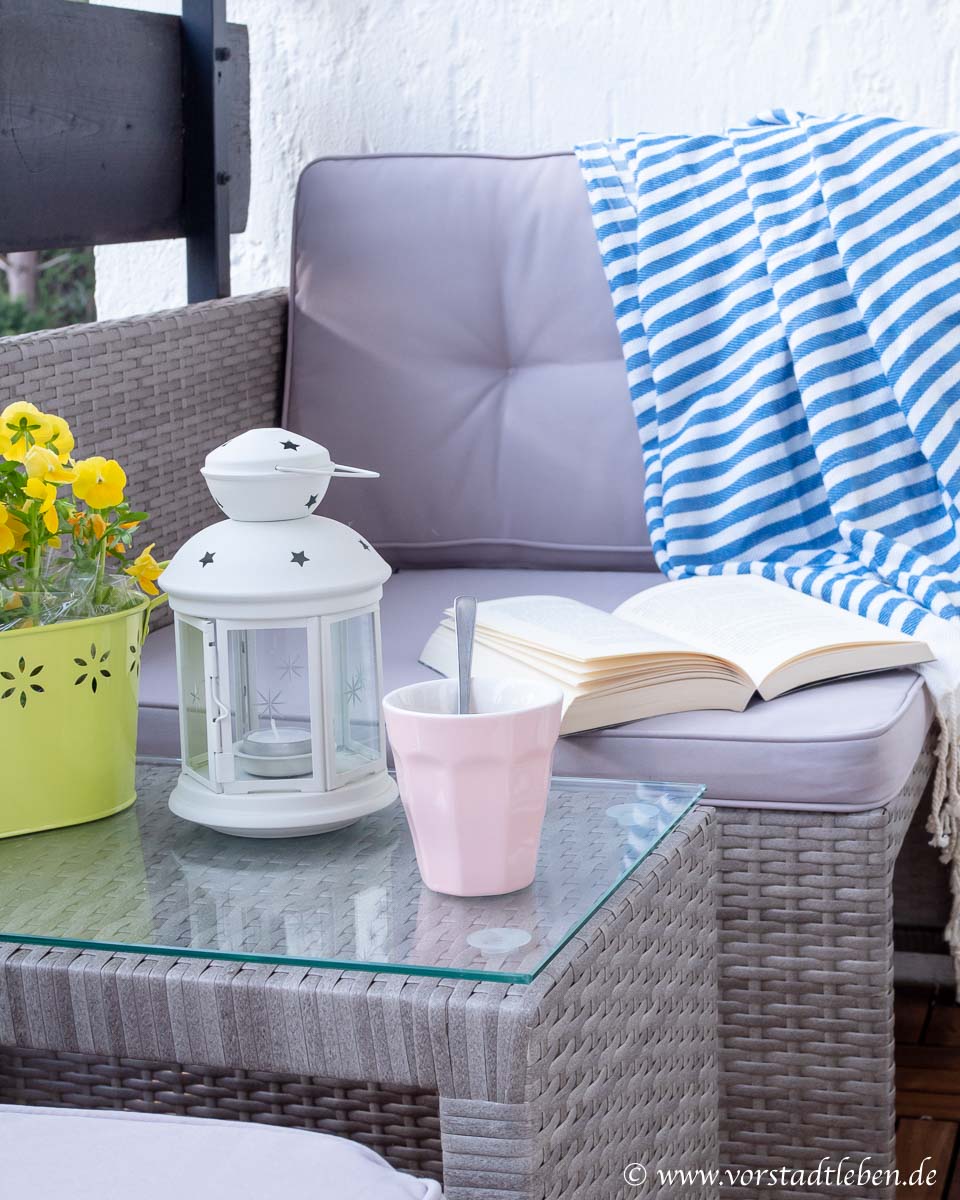 Balkon Ideen Rattan Lounge