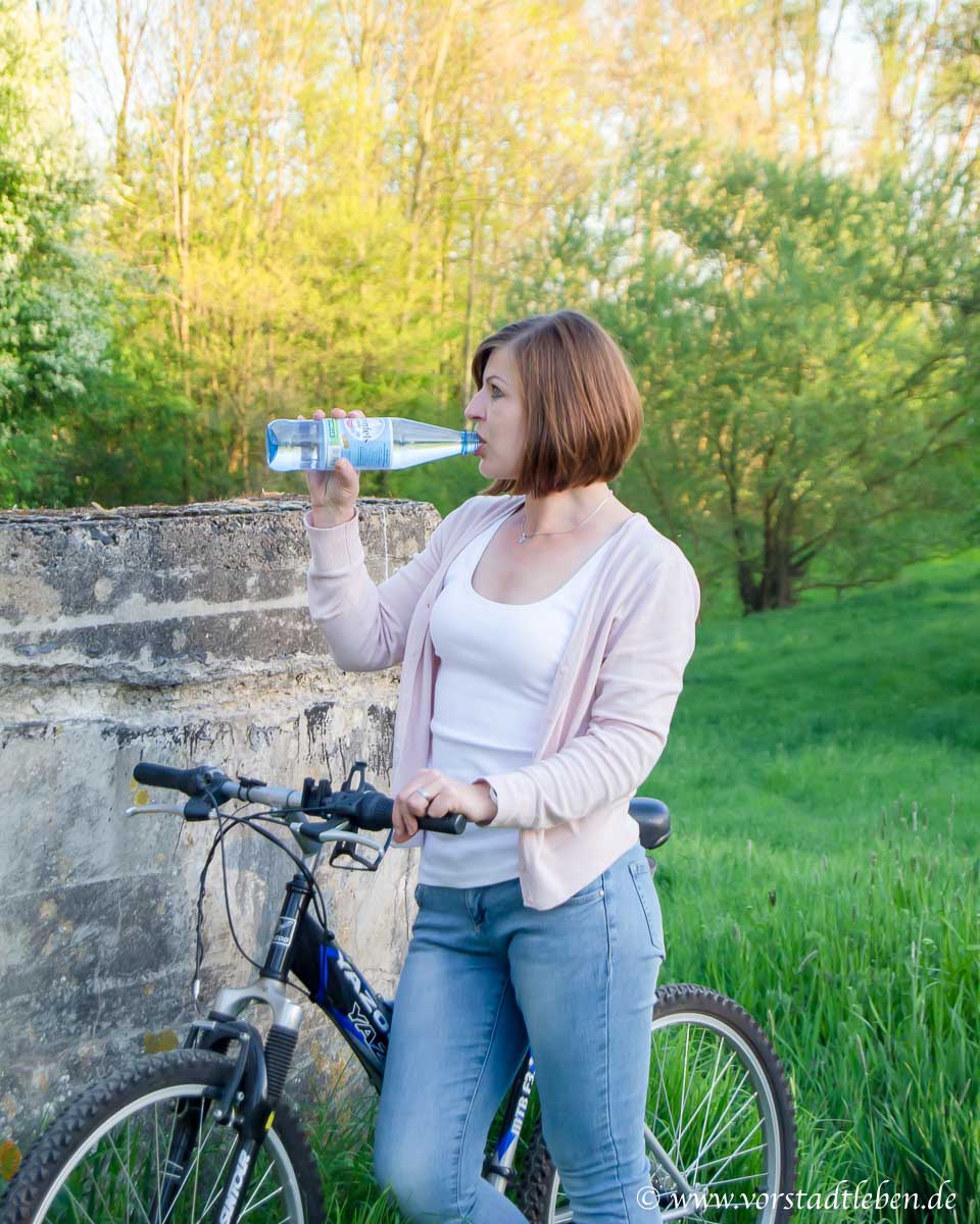 Fahrrad pause trinken rheinfels quelle