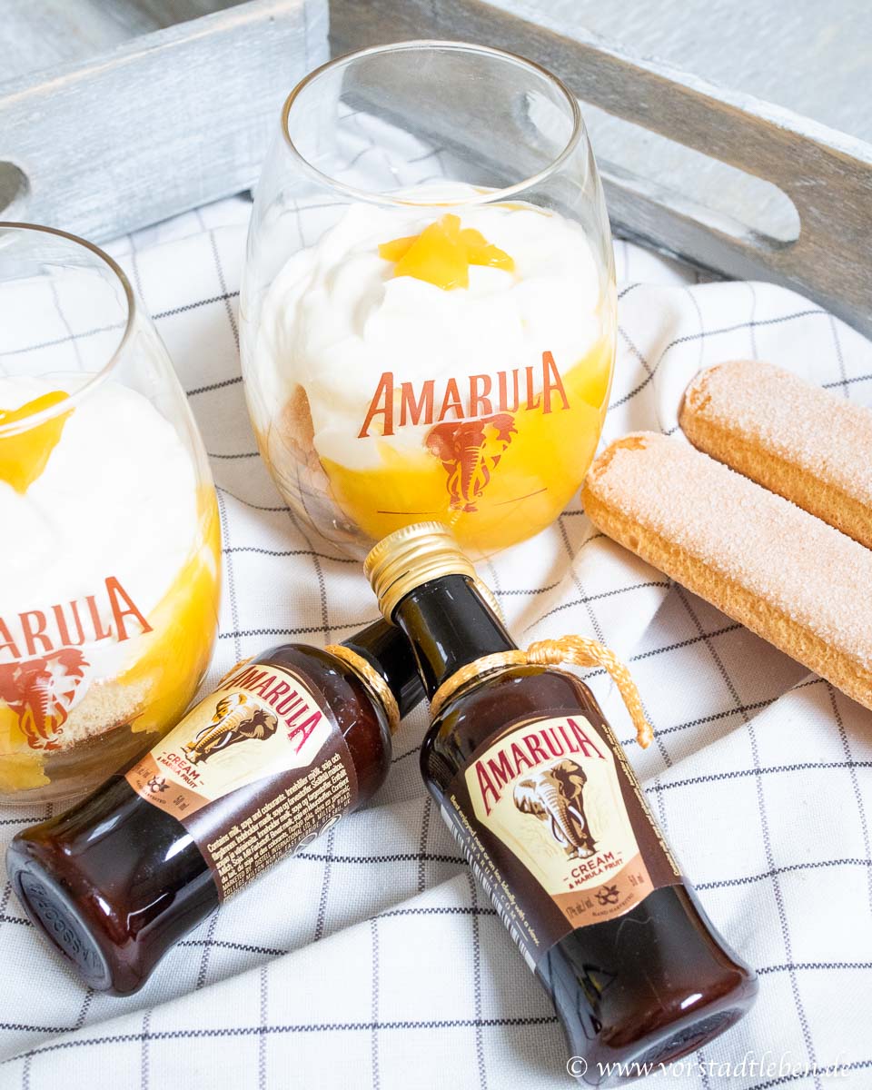 Schnelles Dessert Mango Tiramisu im Glas