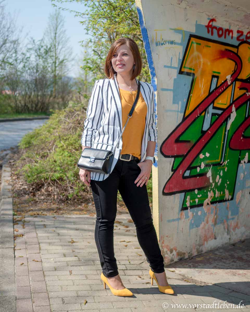 basics outfit shirt blazer farbe muster