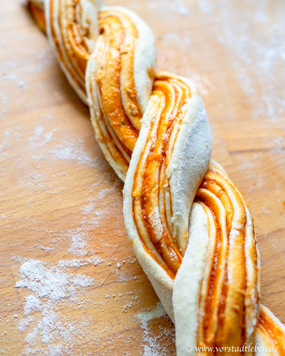 Pestobrot Zubereitung