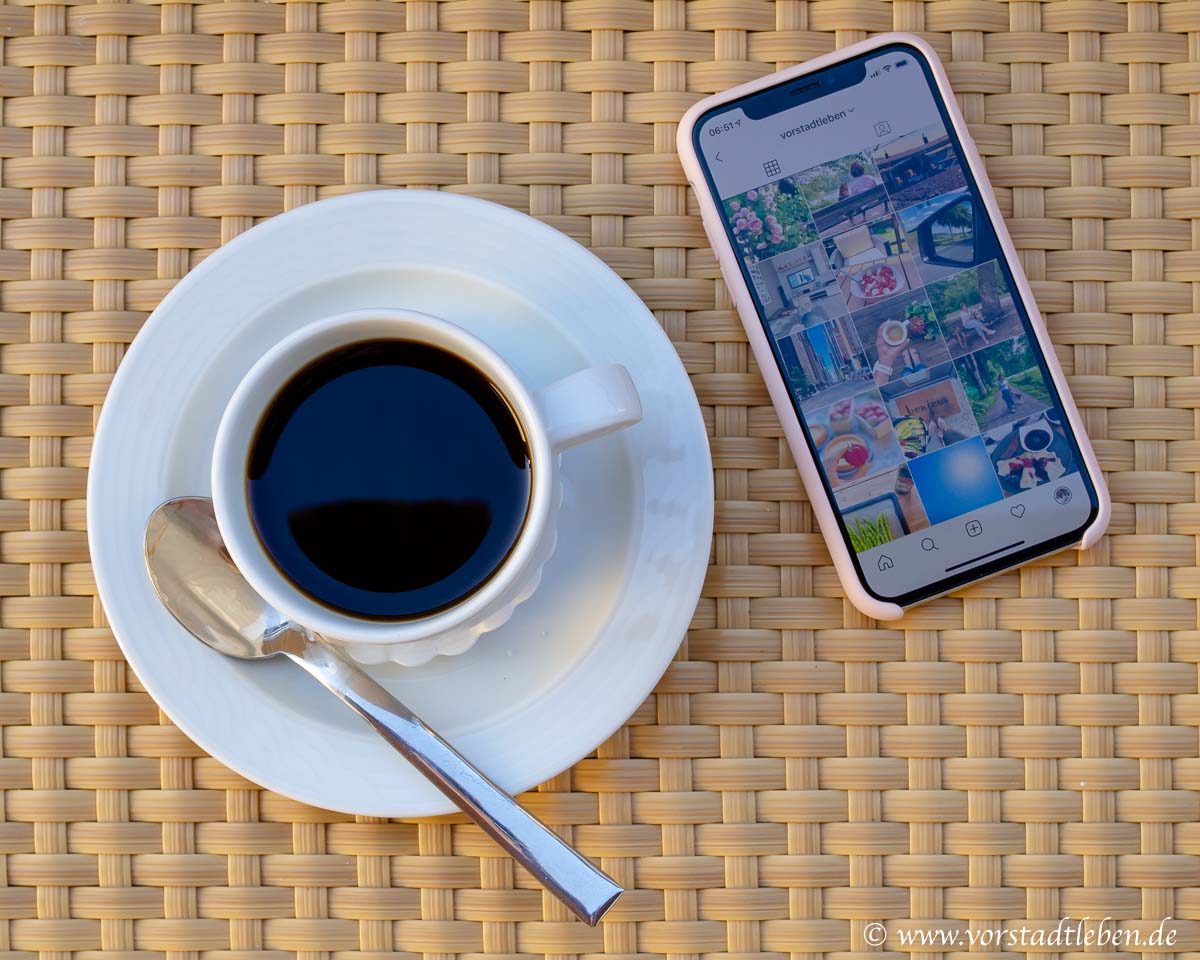 Smartphone Kaffee Instagram